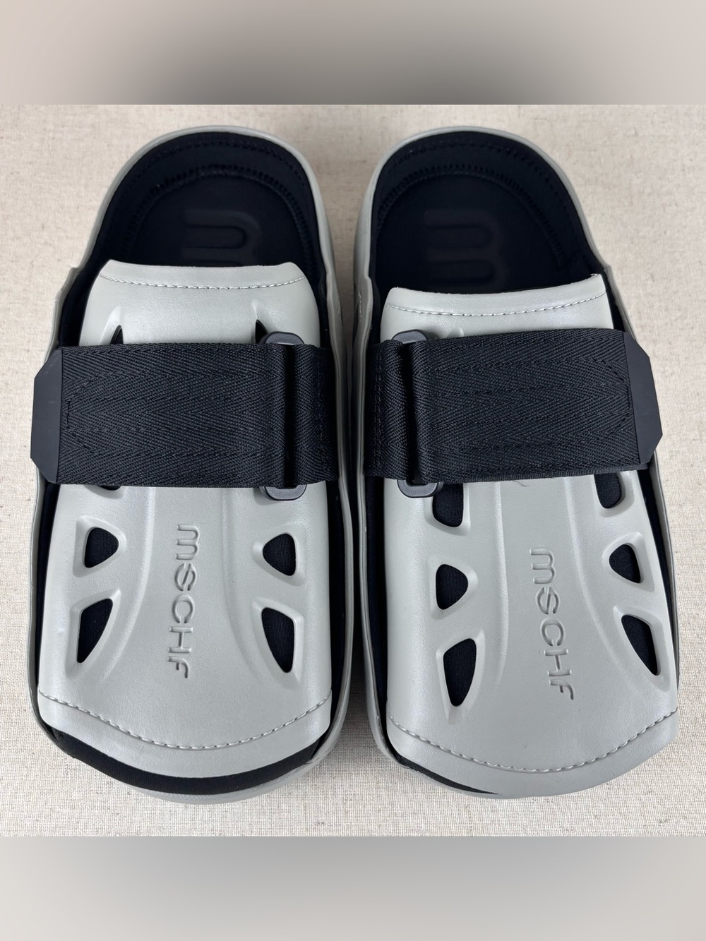 MSCHF AC.2 Recovery Slides Gray Blue Adjustable Strap Size 11